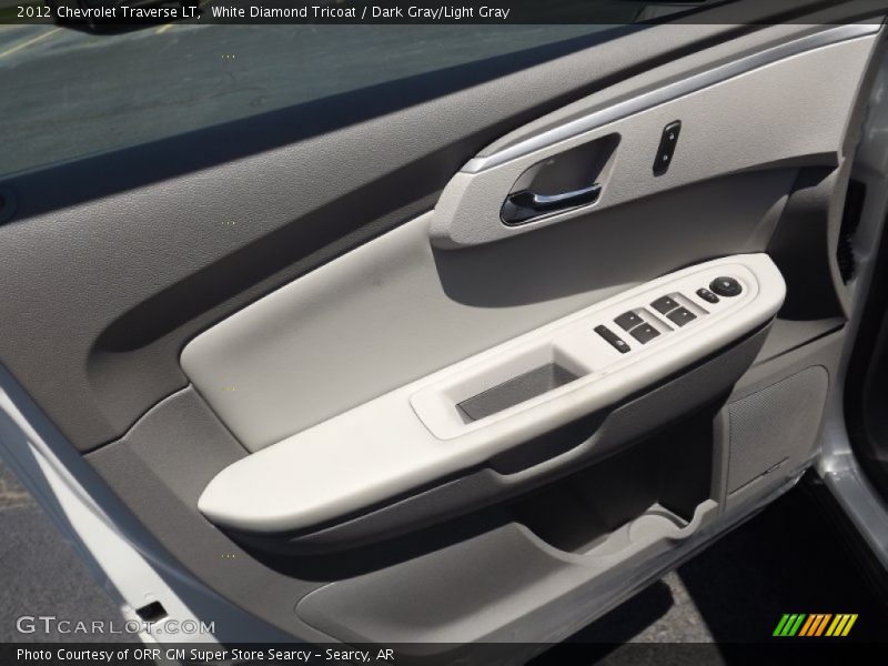 White Diamond Tricoat / Dark Gray/Light Gray 2012 Chevrolet Traverse LT