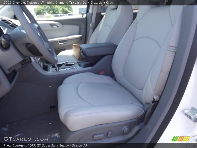 White Diamond Tricoat / Dark Gray/Light Gray 2012 Chevrolet Traverse LT