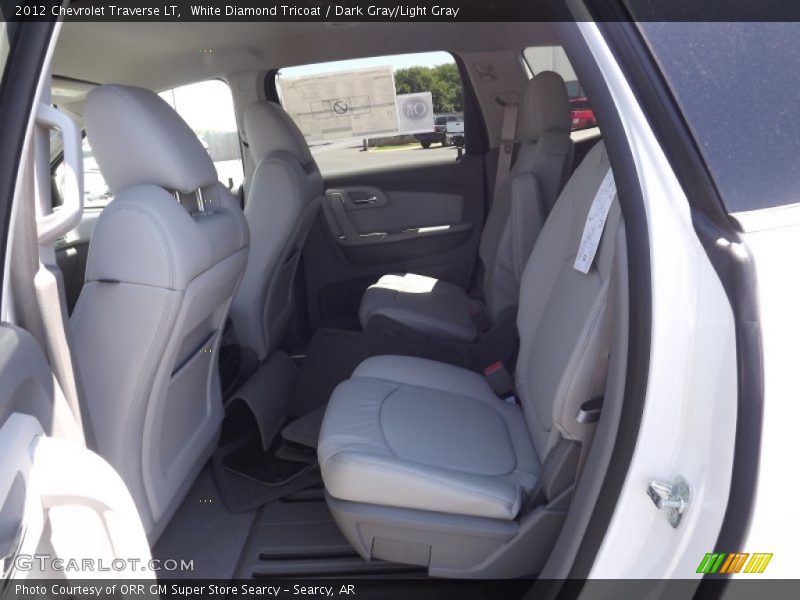 White Diamond Tricoat / Dark Gray/Light Gray 2012 Chevrolet Traverse LT