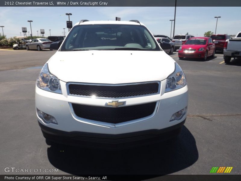 White / Dark Gray/Light Gray 2012 Chevrolet Traverse LS