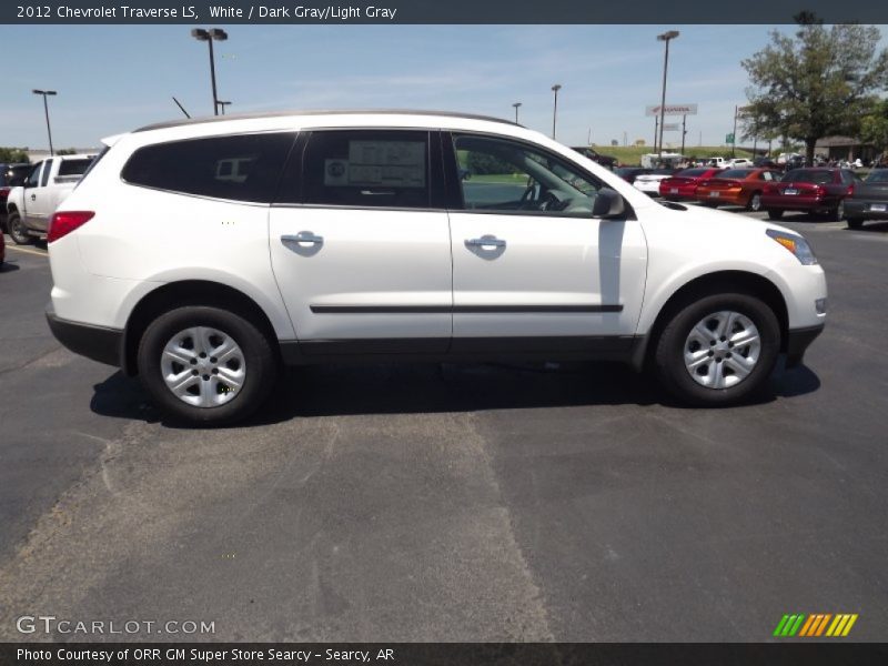 White / Dark Gray/Light Gray 2012 Chevrolet Traverse LS