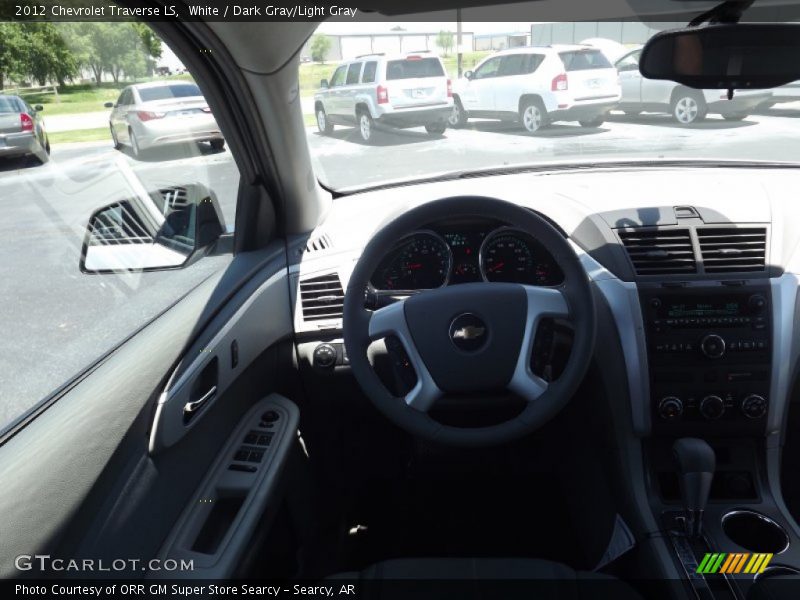 White / Dark Gray/Light Gray 2012 Chevrolet Traverse LS