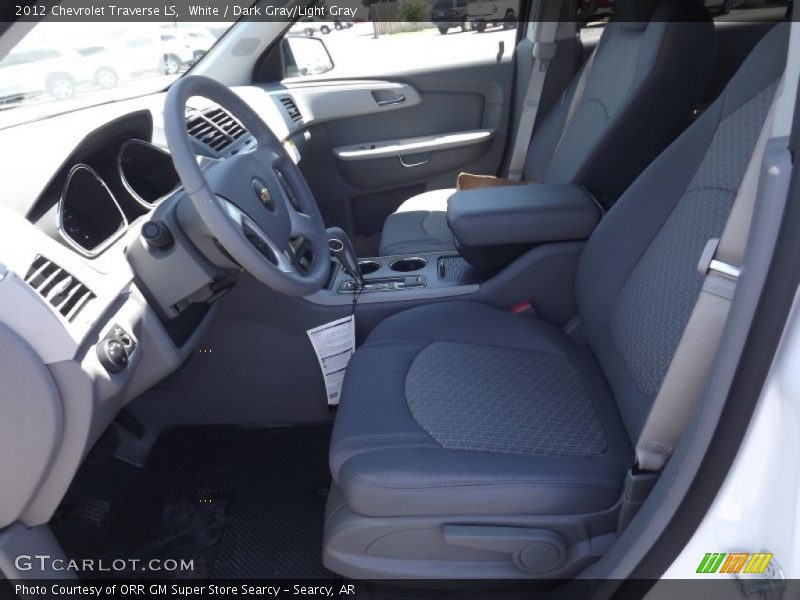 White / Dark Gray/Light Gray 2012 Chevrolet Traverse LS
