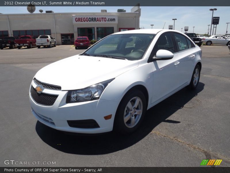 Summit White / Medium Titanium 2012 Chevrolet Cruze LT