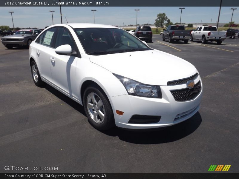 Summit White / Medium Titanium 2012 Chevrolet Cruze LT
