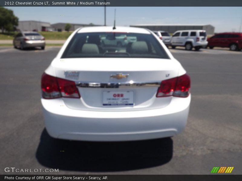 Summit White / Medium Titanium 2012 Chevrolet Cruze LT