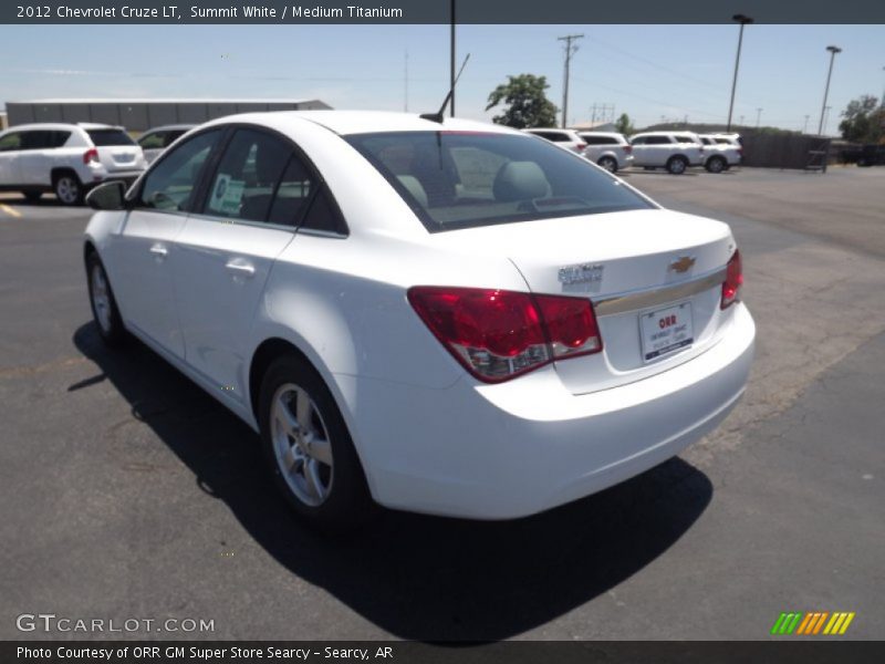 Summit White / Medium Titanium 2012 Chevrolet Cruze LT