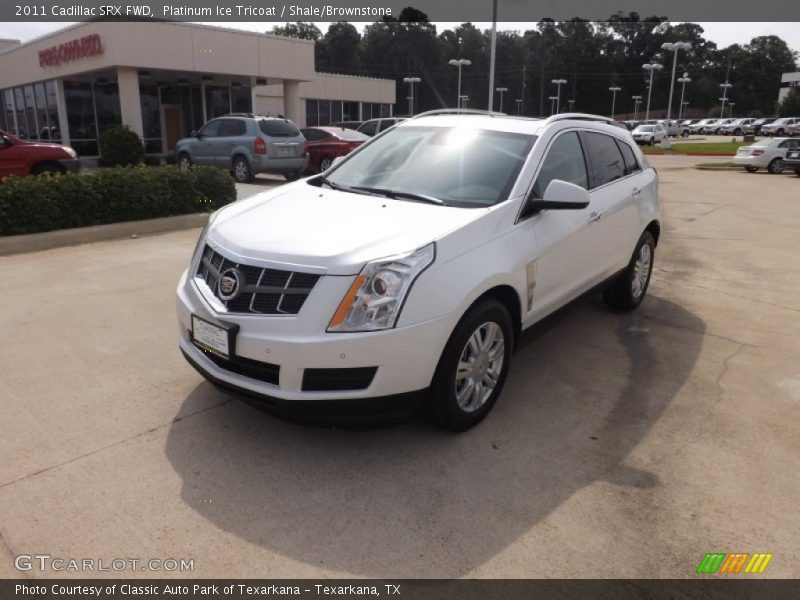 Platinum Ice Tricoat / Shale/Brownstone 2011 Cadillac SRX FWD