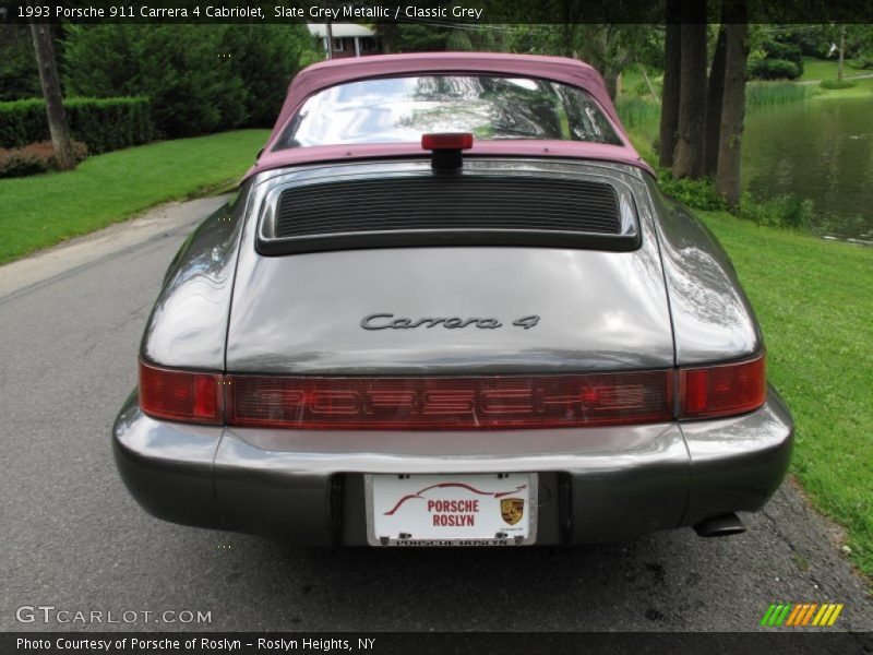Slate Grey Metallic / Classic Grey 1993 Porsche 911 Carrera 4 Cabriolet