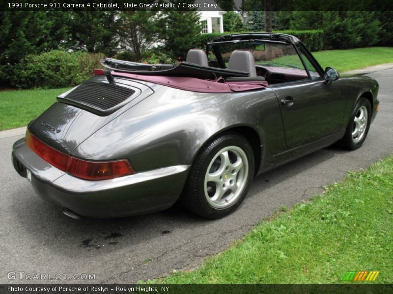 Slate Grey Metallic / Classic Grey 1993 Porsche 911 Carrera 4 Cabriolet