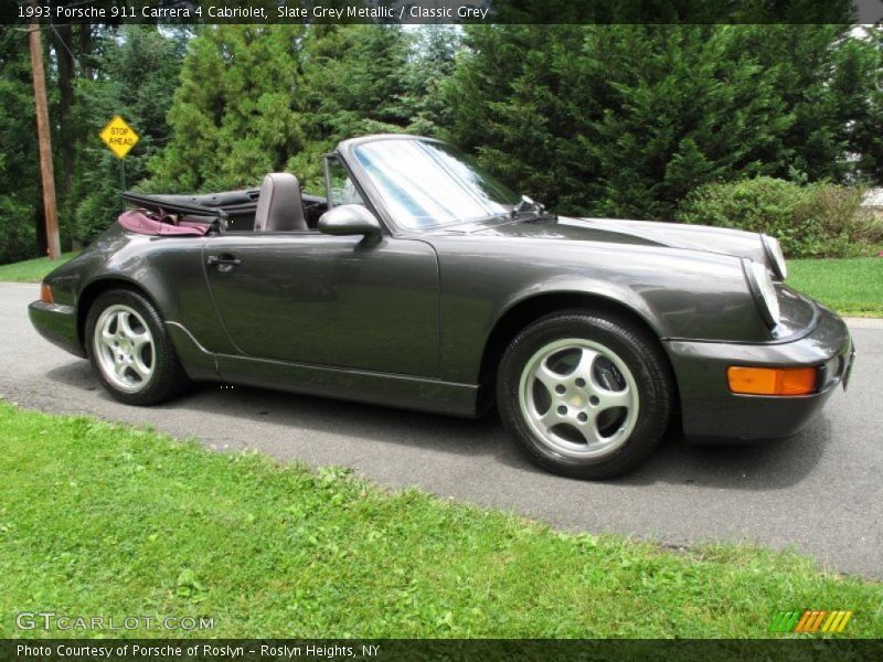 Slate Grey Metallic / Classic Grey 1993 Porsche 911 Carrera 4 Cabriolet