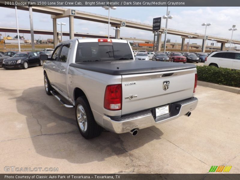 Bright Silver Metallic / Dark Slate Gray/Medium Graystone 2011 Dodge Ram 1500 Lone Star Crew Cab