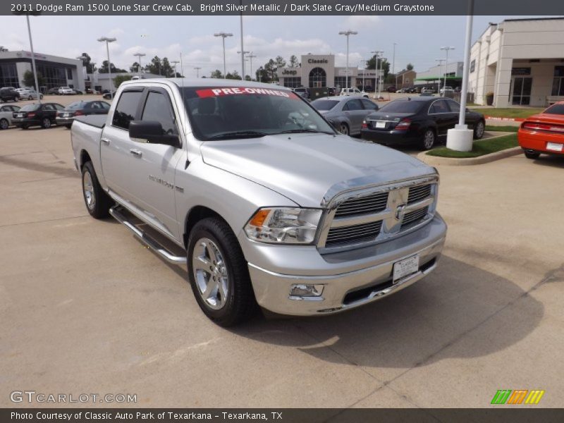 Bright Silver Metallic / Dark Slate Gray/Medium Graystone 2011 Dodge Ram 1500 Lone Star Crew Cab