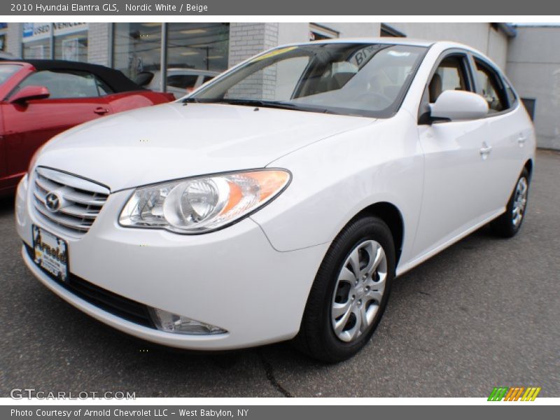 Nordic White / Beige 2010 Hyundai Elantra GLS