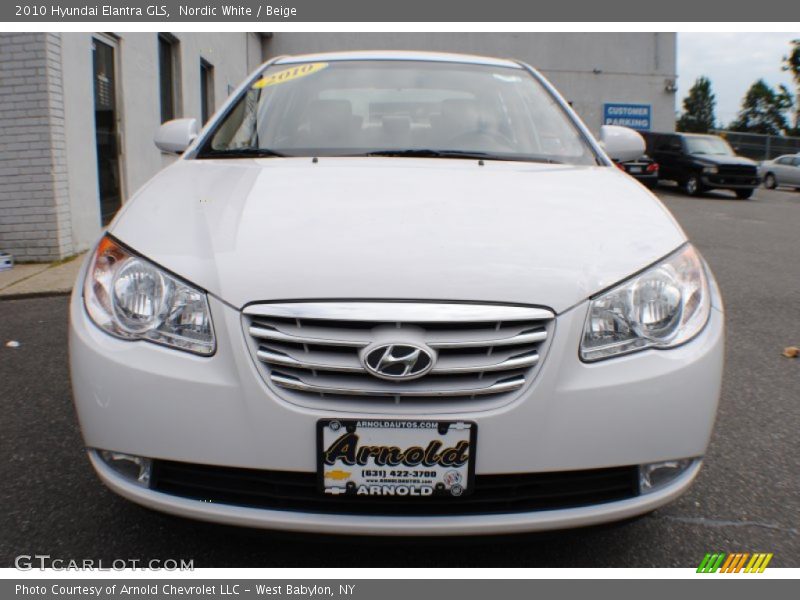 Nordic White / Beige 2010 Hyundai Elantra GLS