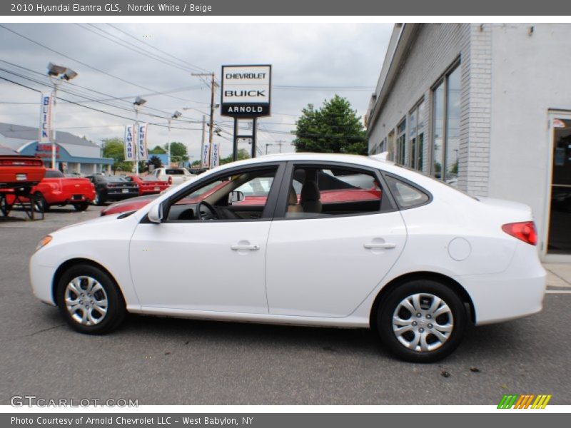 Nordic White / Beige 2010 Hyundai Elantra GLS