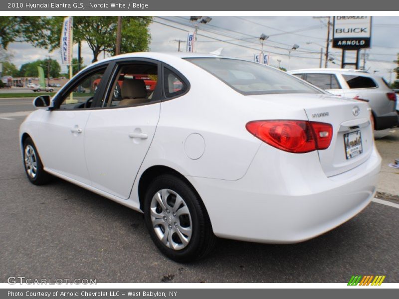Nordic White / Beige 2010 Hyundai Elantra GLS