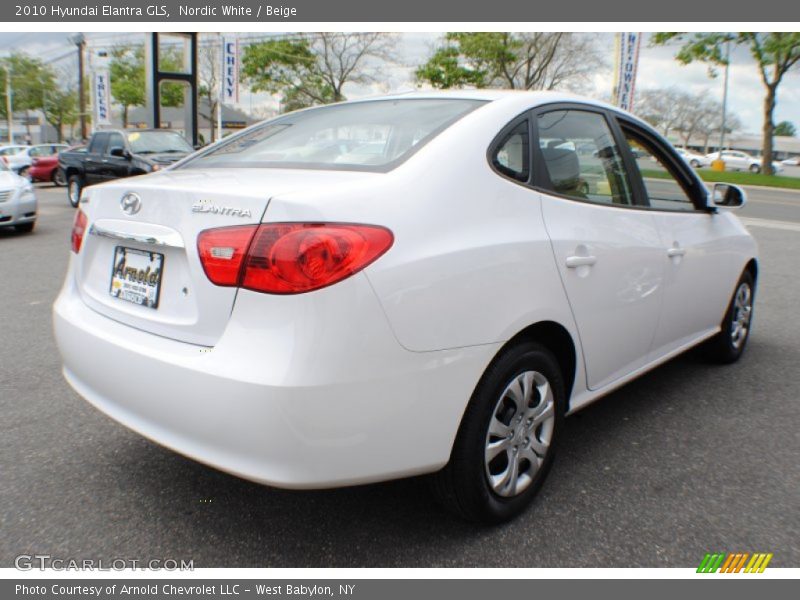 Nordic White / Beige 2010 Hyundai Elantra GLS
