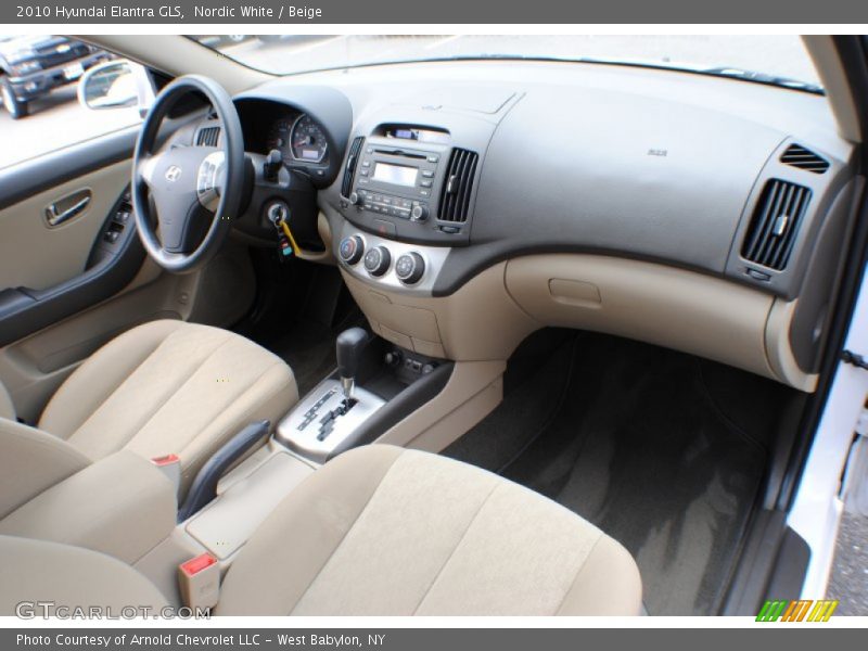 Nordic White / Beige 2010 Hyundai Elantra GLS