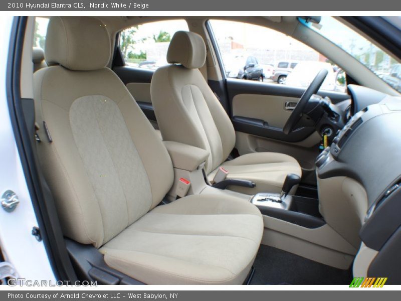 Nordic White / Beige 2010 Hyundai Elantra GLS