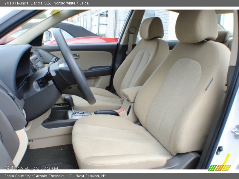 Nordic White / Beige 2010 Hyundai Elantra GLS