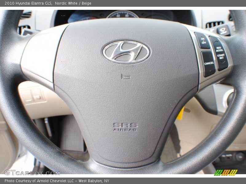 Nordic White / Beige 2010 Hyundai Elantra GLS