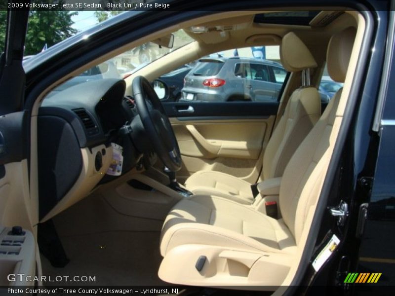 Black Uni / Pure Beige 2009 Volkswagen Jetta SE Sedan