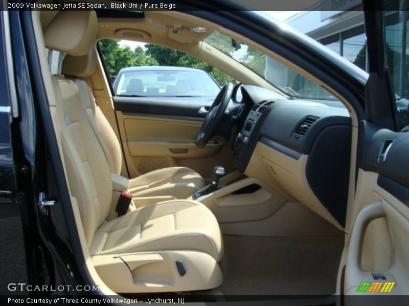 Black Uni / Pure Beige 2009 Volkswagen Jetta SE Sedan