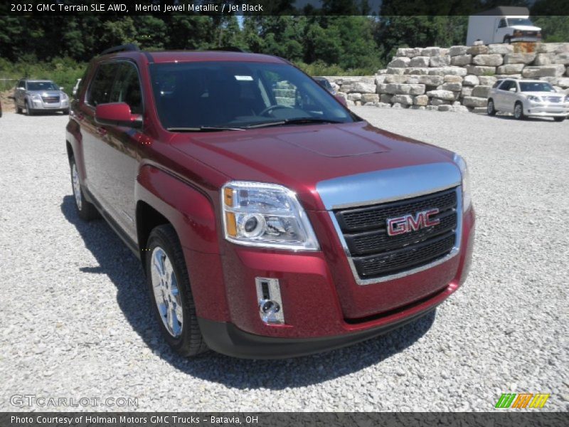 Merlot Jewel Metallic / Jet Black 2012 GMC Terrain SLE AWD