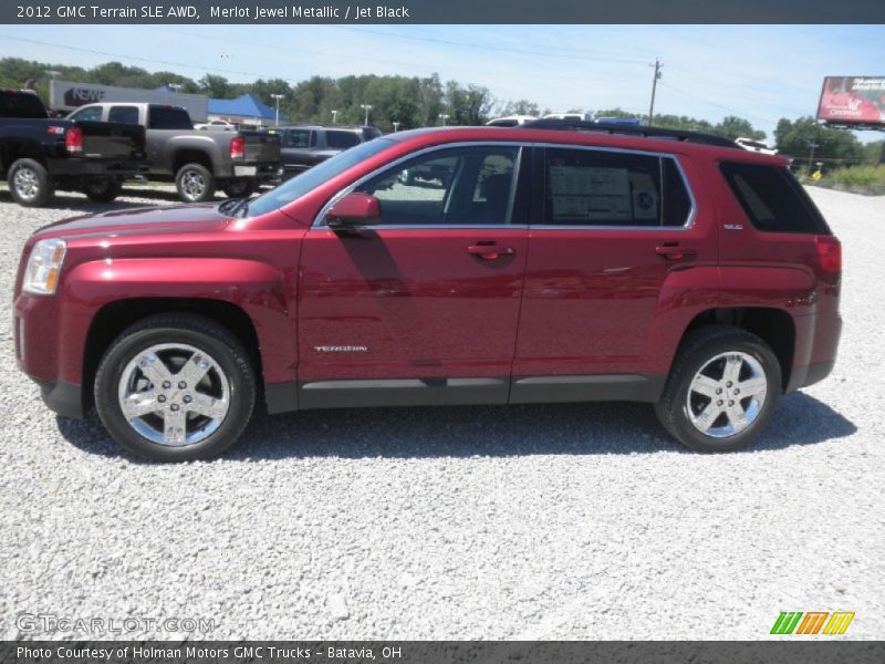 Merlot Jewel Metallic / Jet Black 2012 GMC Terrain SLE AWD