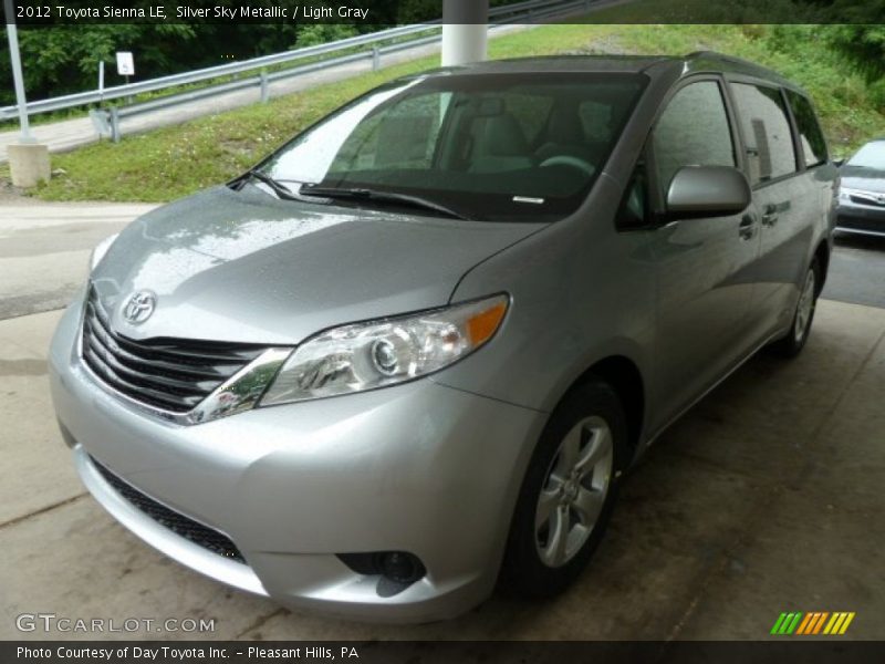 Silver Sky Metallic / Light Gray 2012 Toyota Sienna LE