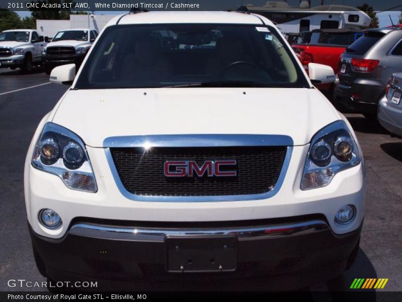White Diamond Tintcoat / Cashmere 2011 GMC Acadia SLT AWD