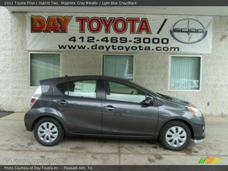 Magnetic Gray Metallic / Light Blue Gray/Black 2012 Toyota Prius c Hybrid Two