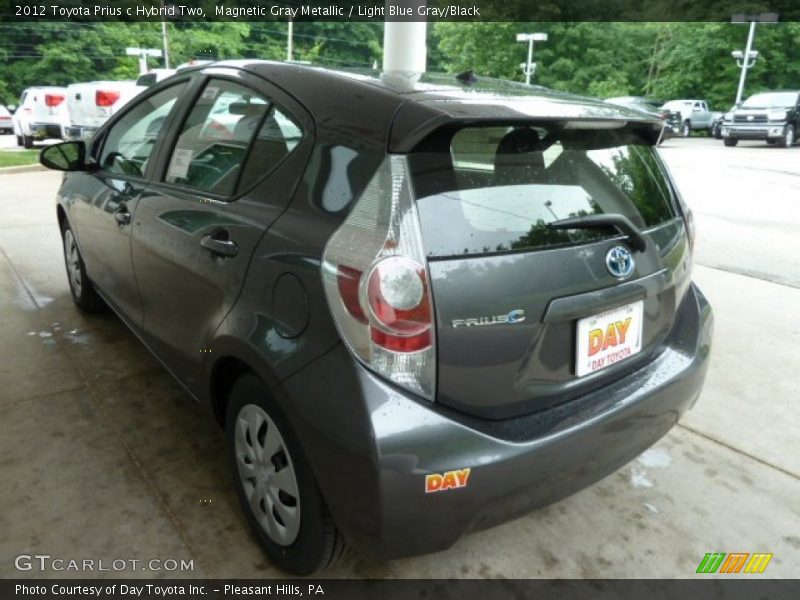 Magnetic Gray Metallic / Light Blue Gray/Black 2012 Toyota Prius c Hybrid Two