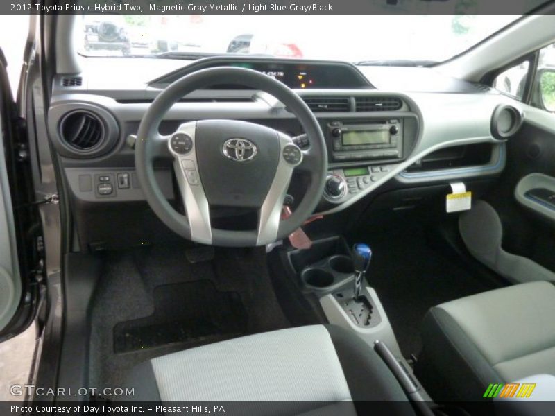 Magnetic Gray Metallic / Light Blue Gray/Black 2012 Toyota Prius c Hybrid Two