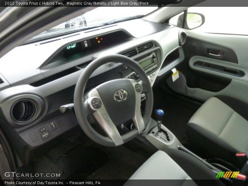 Magnetic Gray Metallic / Light Blue Gray/Black 2012 Toyota Prius c Hybrid Two