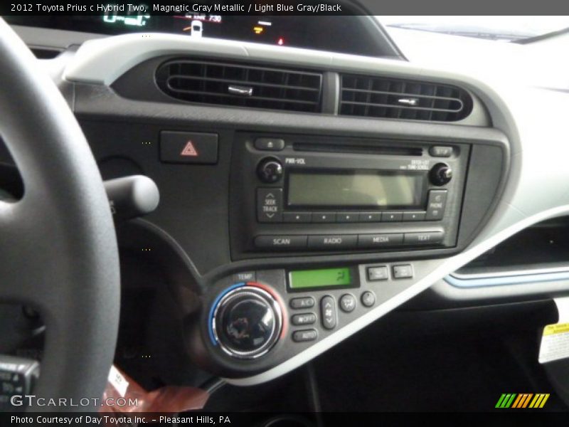 Magnetic Gray Metallic / Light Blue Gray/Black 2012 Toyota Prius c Hybrid Two