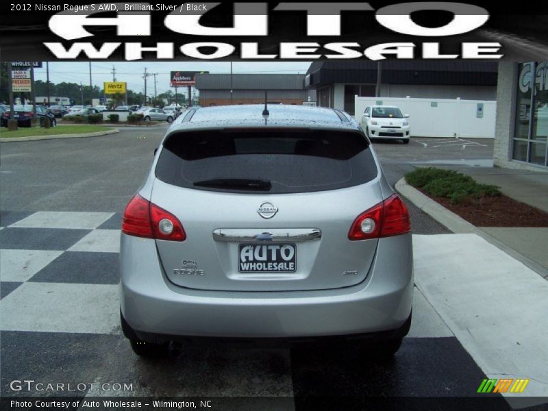 Brilliant Silver / Black 2012 Nissan Rogue S AWD