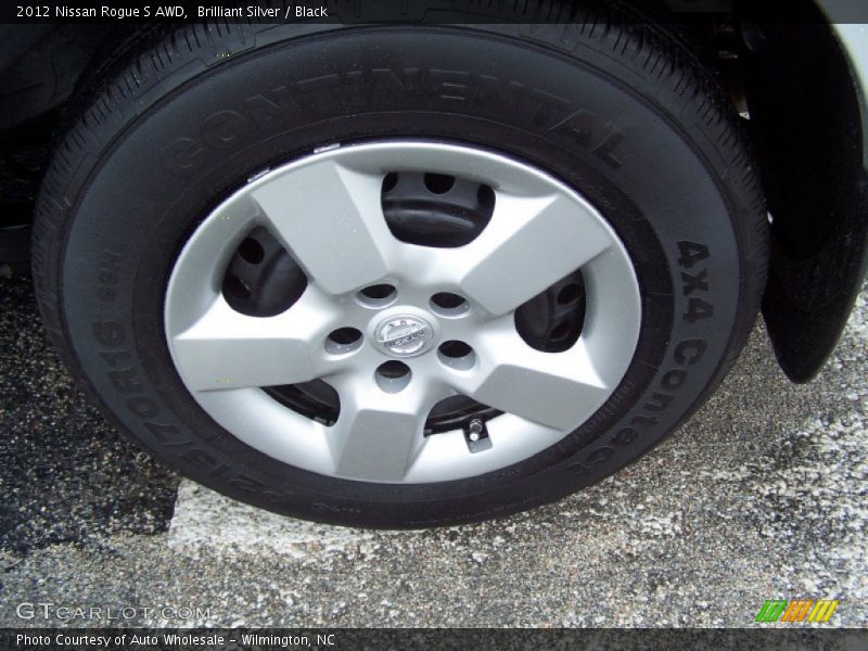 Brilliant Silver / Black 2012 Nissan Rogue S AWD