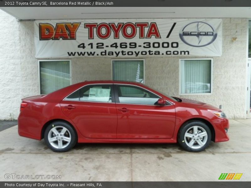 Barcelona Red Metallic / Black/Ash 2012 Toyota Camry SE