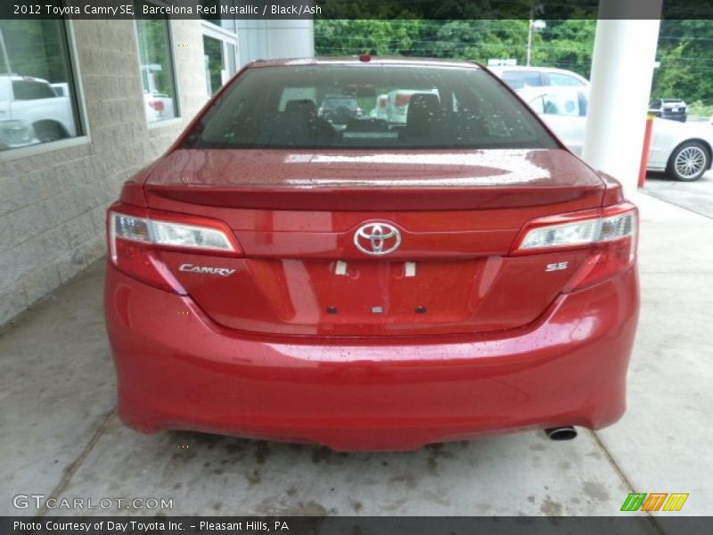 Barcelona Red Metallic / Black/Ash 2012 Toyota Camry SE
