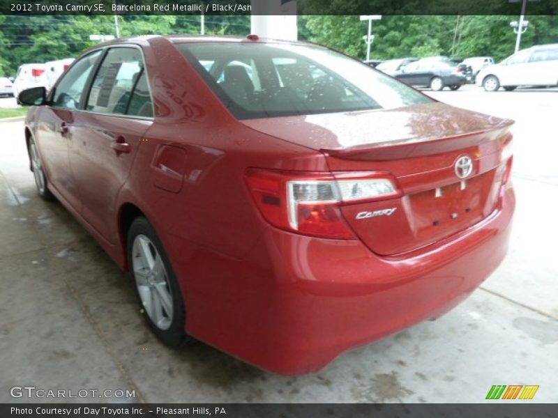 Barcelona Red Metallic / Black/Ash 2012 Toyota Camry SE