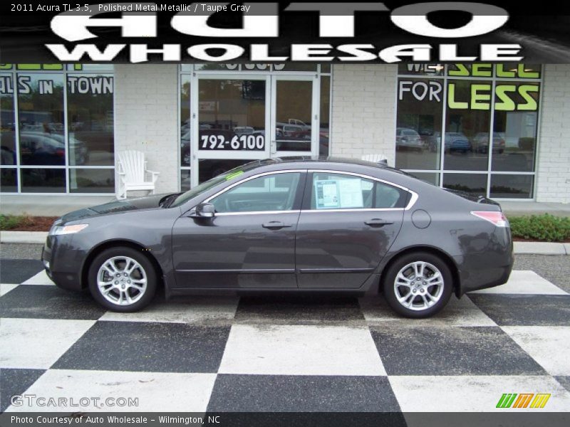 Polished Metal Metallic / Taupe Gray 2011 Acura TL 3.5