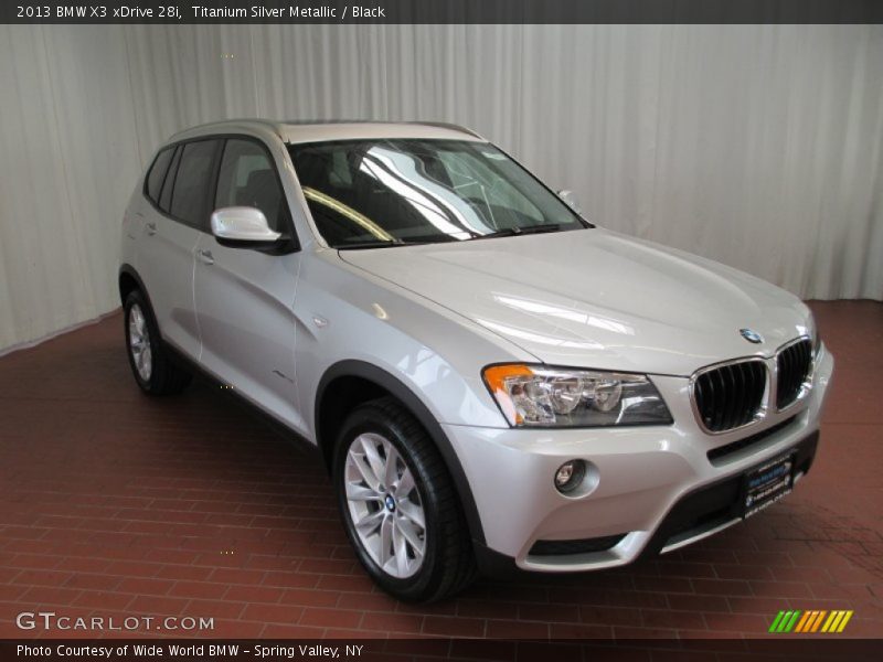 Titanium Silver Metallic / Black 2013 BMW X3 xDrive 28i