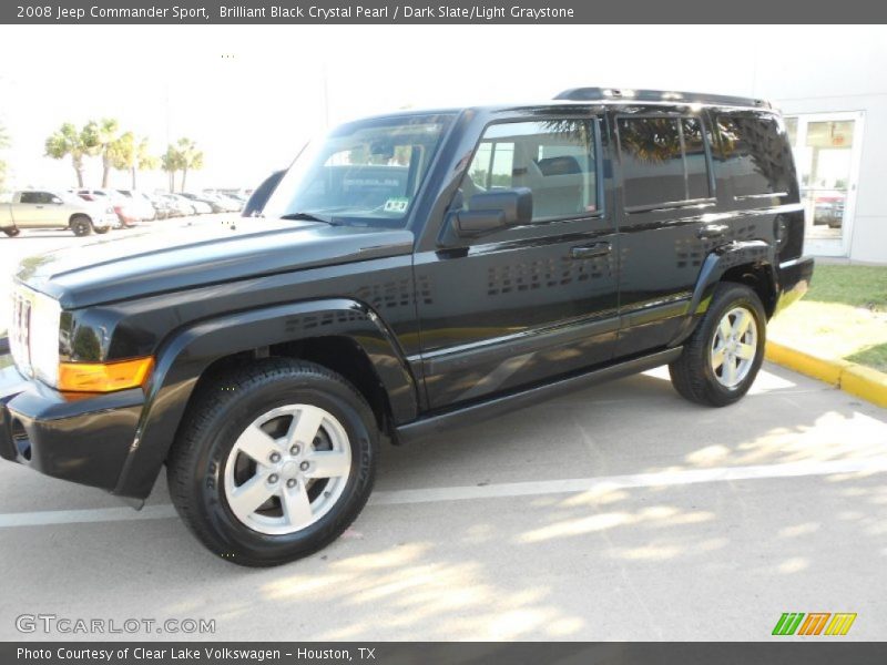 Brilliant Black Crystal Pearl / Dark Slate/Light Graystone 2008 Jeep Commander Sport