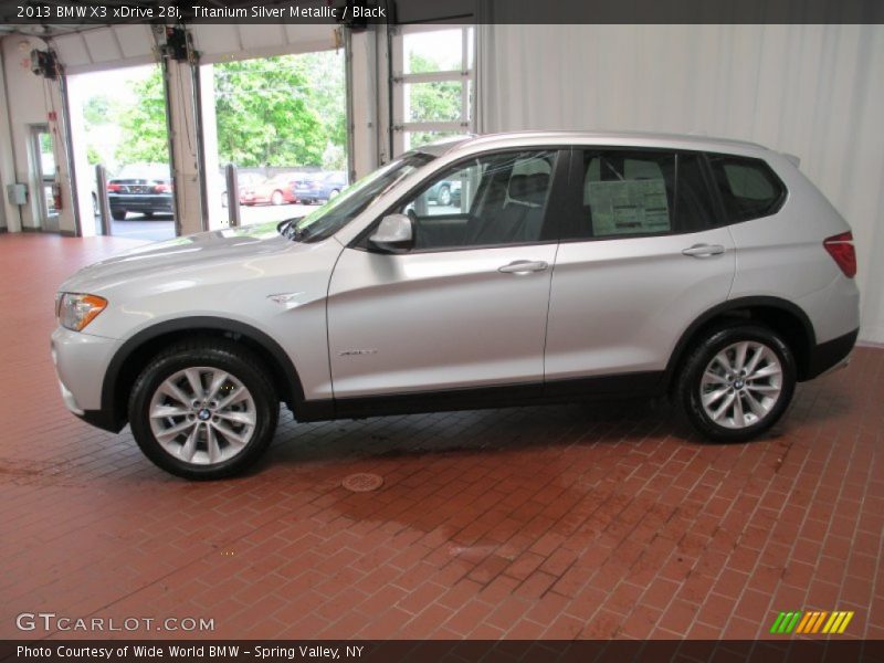 Titanium Silver Metallic / Black 2013 BMW X3 xDrive 28i
