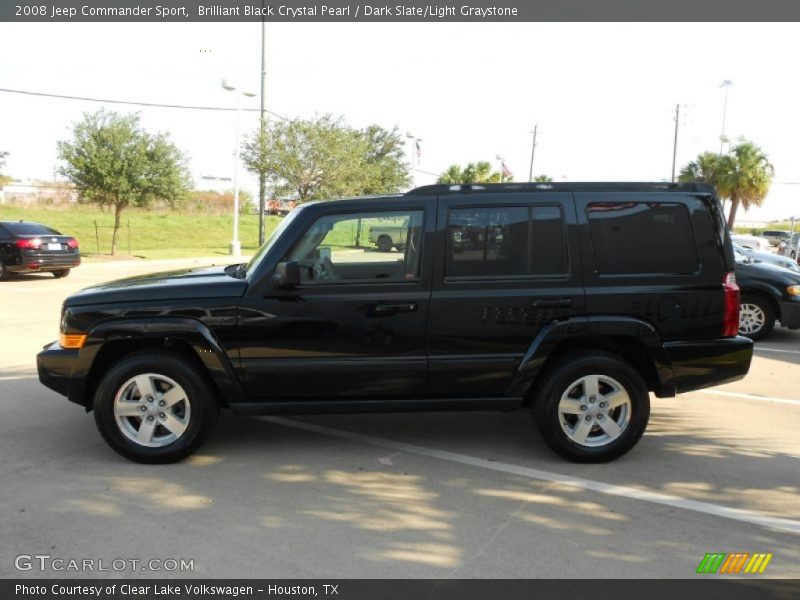 Brilliant Black Crystal Pearl / Dark Slate/Light Graystone 2008 Jeep Commander Sport