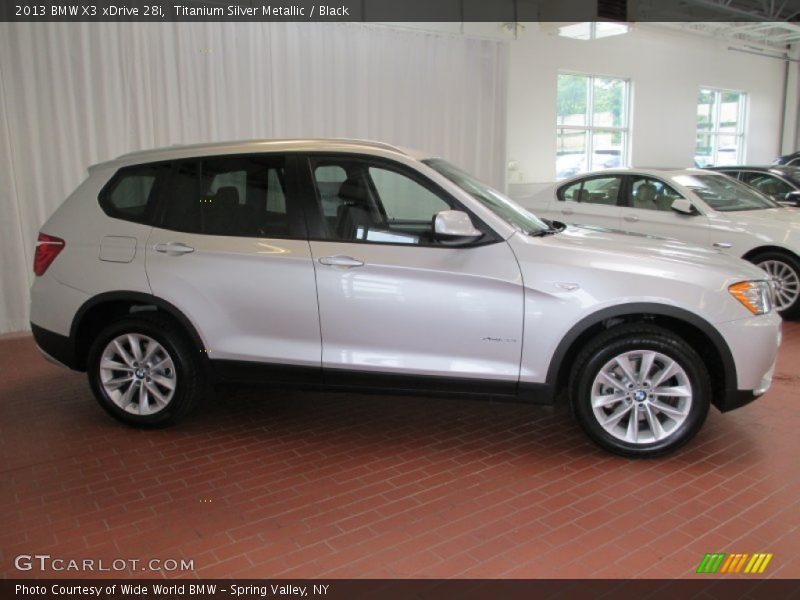 Titanium Silver Metallic / Black 2013 BMW X3 xDrive 28i