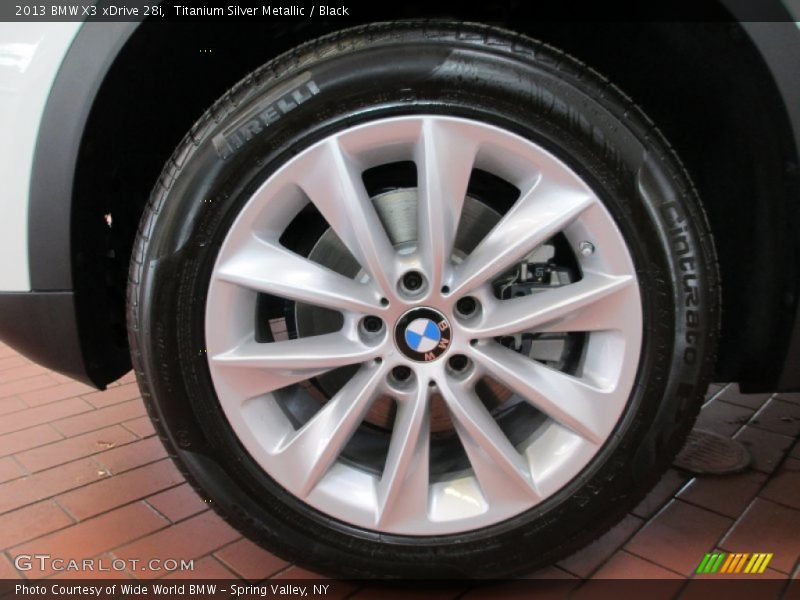 Titanium Silver Metallic / Black 2013 BMW X3 xDrive 28i