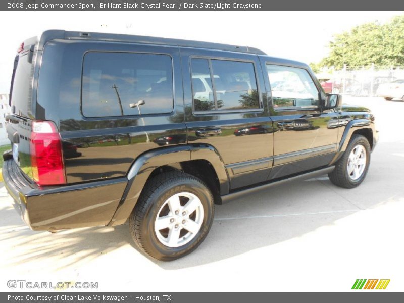 Brilliant Black Crystal Pearl / Dark Slate/Light Graystone 2008 Jeep Commander Sport